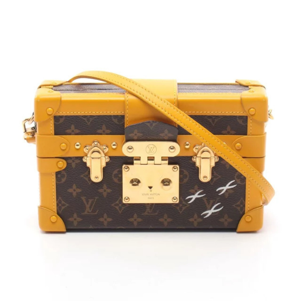 Louis Vuitton Malle Canvas Leather Monogram 2Way Crossbody Bag Black Brown